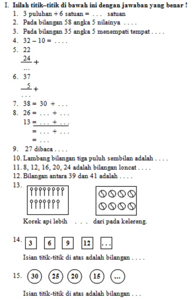 Soal Uts Matematika Kelas 6 Semester 1 Dalchaebi