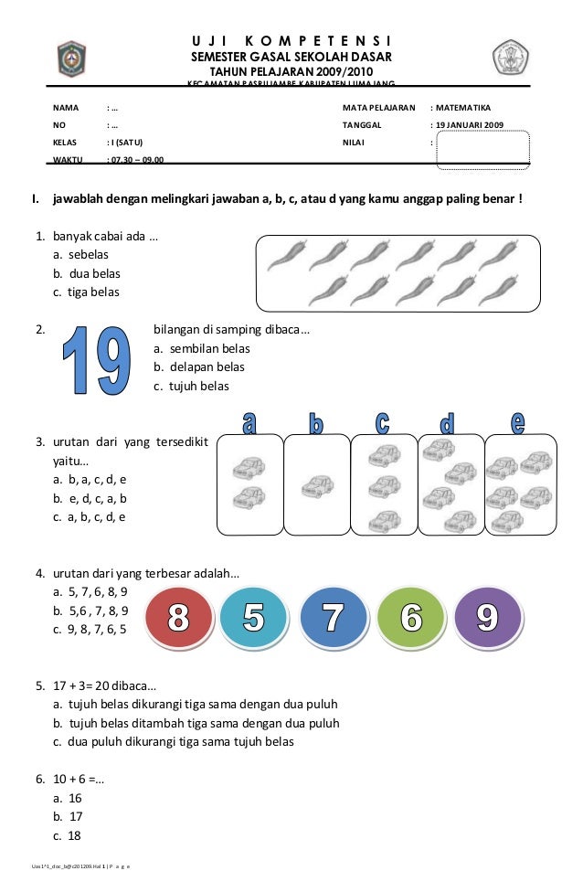 5 Contoh Soal Asia Matematika Olimpiade SD Kelas 1 yang Wajib Dicoba Sebelum Lomba