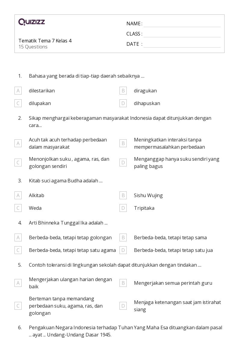 50 lembar kerja Kata benda tunggal untuk Kelas 4 di Quizizz Gratis 50 lembar kerja Kata benda tunggal untuk Kelas 4 di Quizizz Gratis