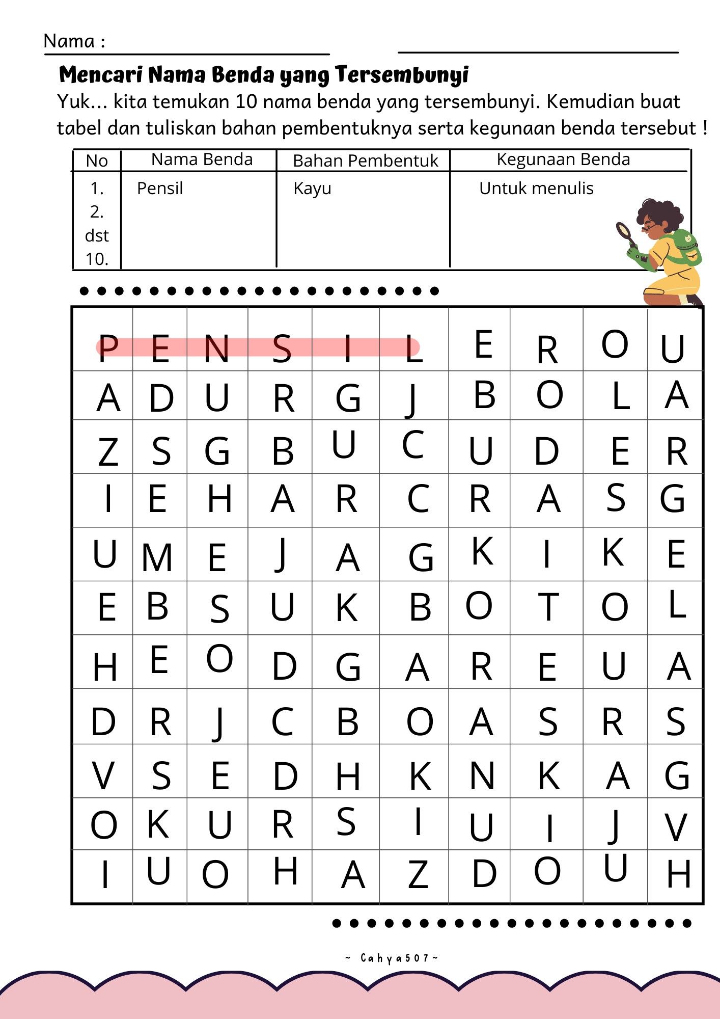Worksheet Matematika Sekolah Dasar Matematika Kelas Tiga Lembar - Free