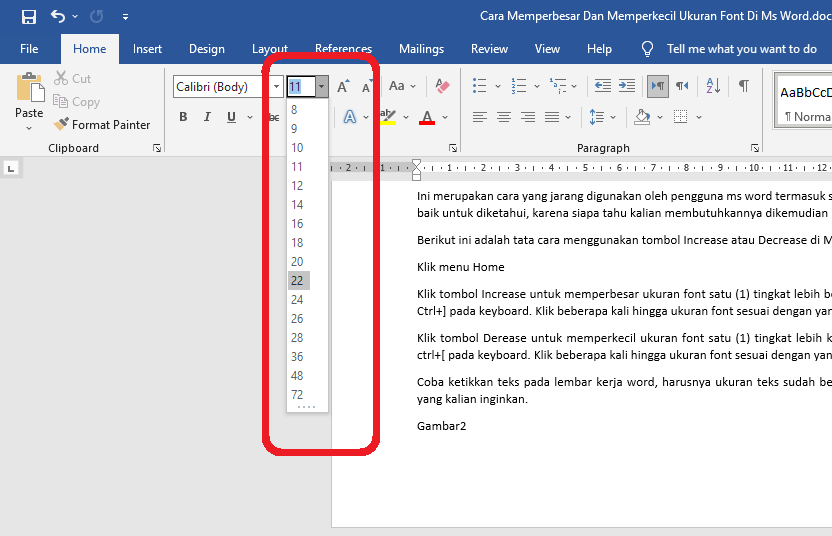 Cara Memperbesar Dan Memperkecil Ukuran Font Di Ms Word - AQMAR OFFICIAL Cara Memperbesar Dan Memperkecil Ukuran Font Di Ms Word - AQMAR OFFICIAL