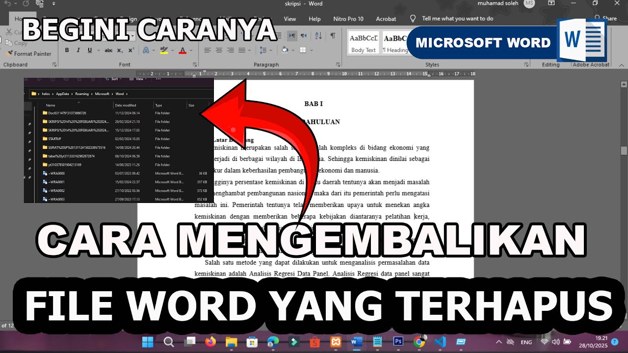 Trik Jitu Cara Mengembalikan File Word yang Terlanjur di Save, Tanpa Software!
