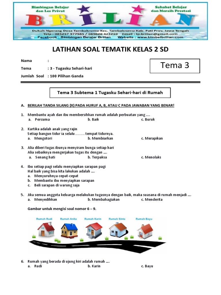Ternyata Ini Contoh Soal Tema 3 Kelas 2 yang Sering Muncul di Ujian, Wajib Dipelajari Sebelum Terlambat