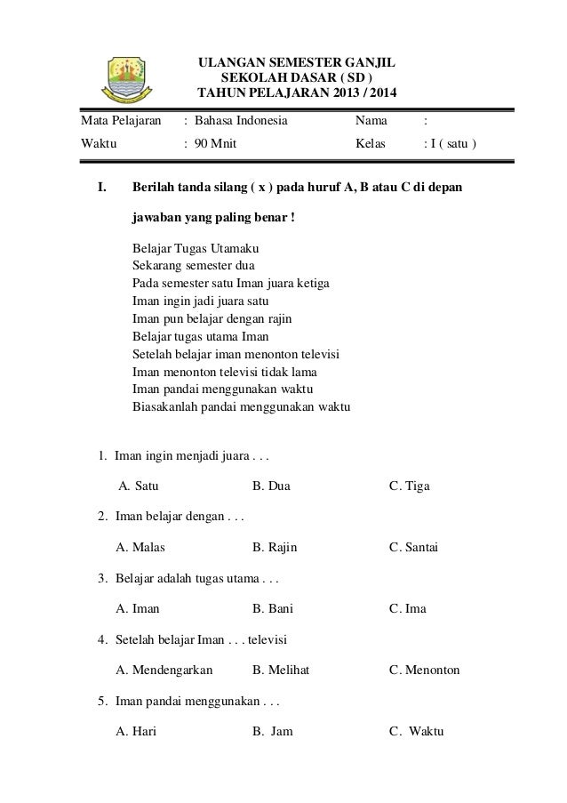 Ternyata Ini Dia Contoh Soal B.Indonesia Kelas X Semester 1 yang Sering Muncul di Ujian, Wajib Tahu Sebelum Terlambat