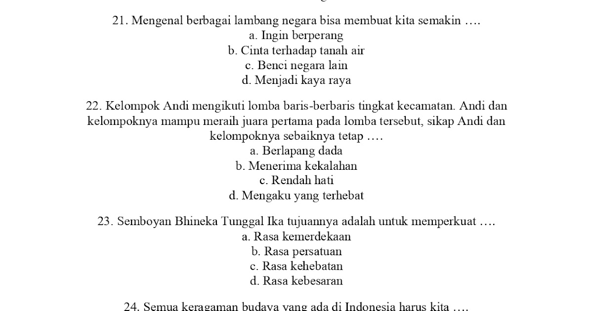 Akhirnya! Download soal UH kelas 3 SD tema 8 subtema 1 sambil cek jadwal Liga 1 Indonesia