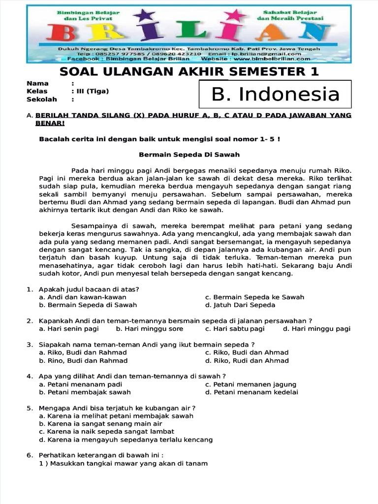 Terbukti! 7 Tips Cepat Download Soal UAS Semester 1 Kelas 3 Agar Nilai Maksimal