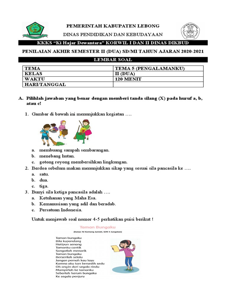 Wajib Tahu Latihan Soal Tema 5 Kelas 2 Subtema 4 Agar Anak Paham Materi Penting Ini Wajib Tahu Latihan Soal Tema 5 Kelas 2 Subtema 4 Agar Anak Paham Materi Penting Ini